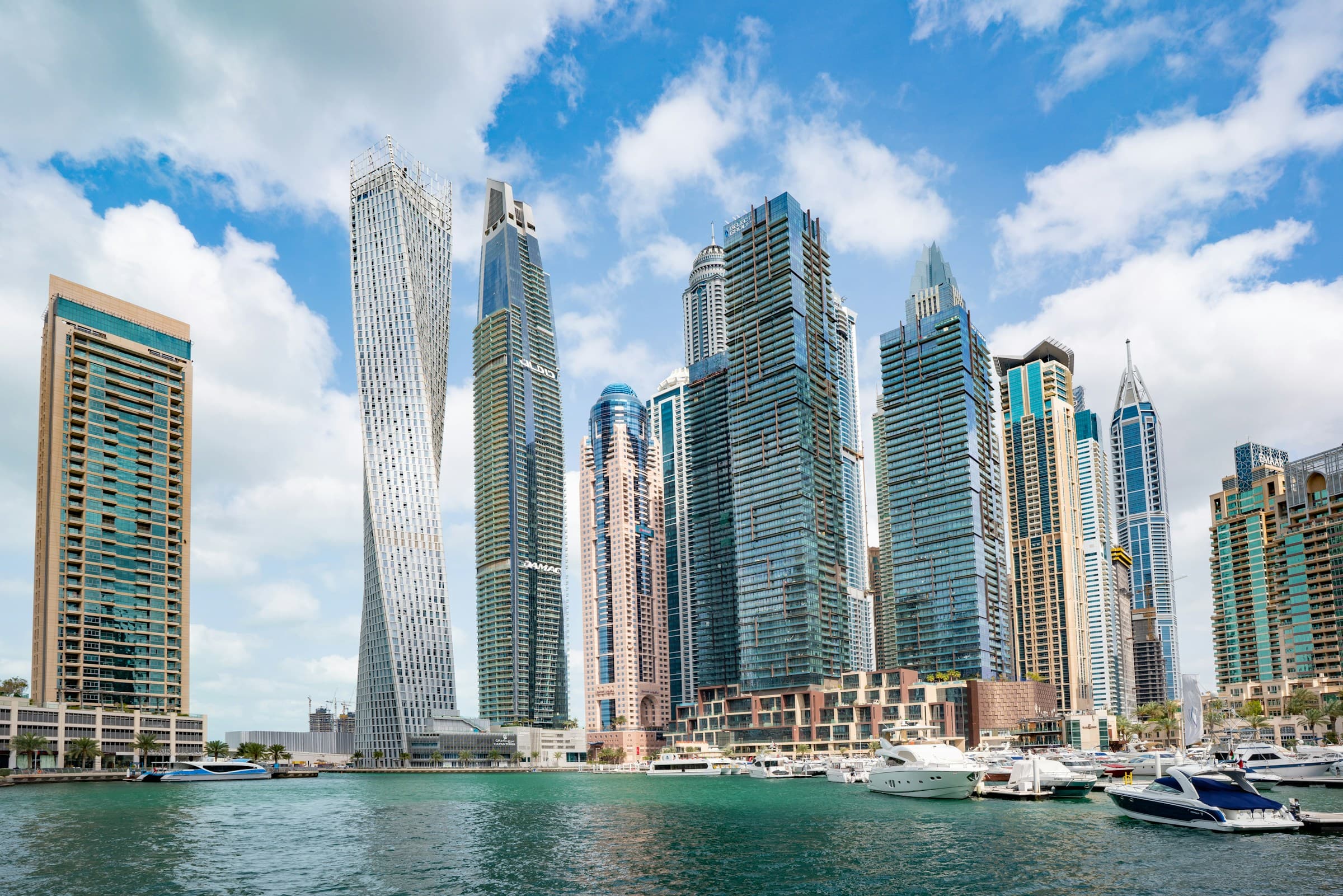 Dubai Marina waterfront towers
