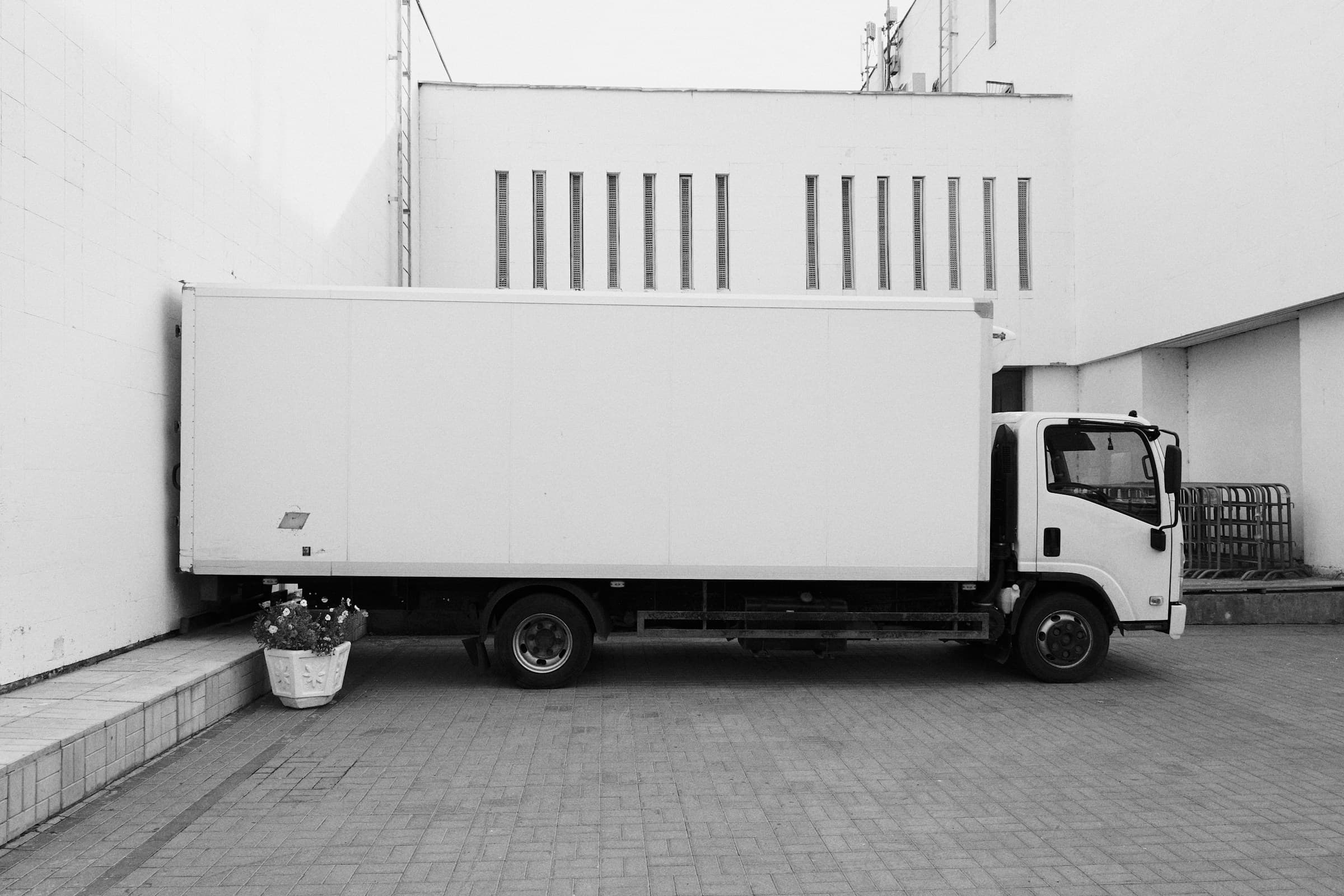 Commercial delivery truck