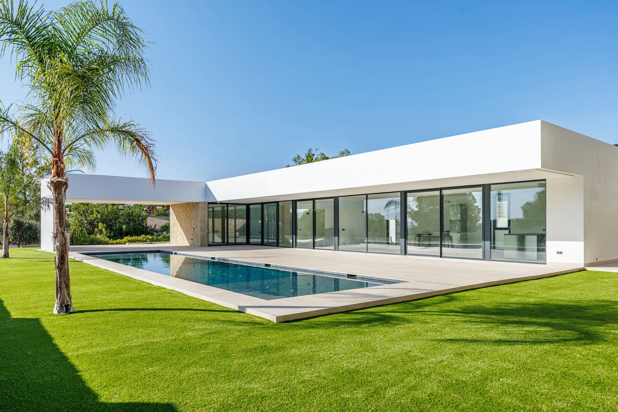 Villa with landscaped garden and pool